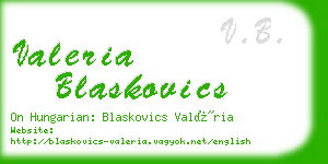 valeria blaskovics business card